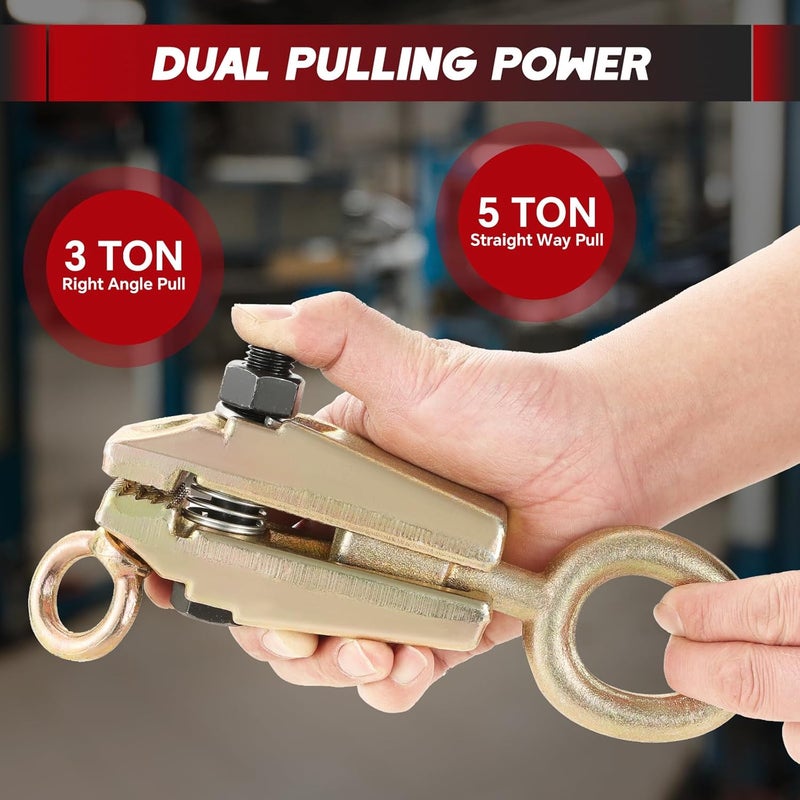 weyleity 5 Ton 2-Way Auto Body Repair Clamp Tool | Self-Tightening Frame Pull Clamps with High Hardness Anti-Rust Grips for Sheet Metal Maintenance & Collision Repair - Image 4